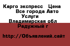 Карго экспресс › Цена ­ 100 - Все города Авто » Услуги   . Владимирская обл.,Радужный г.